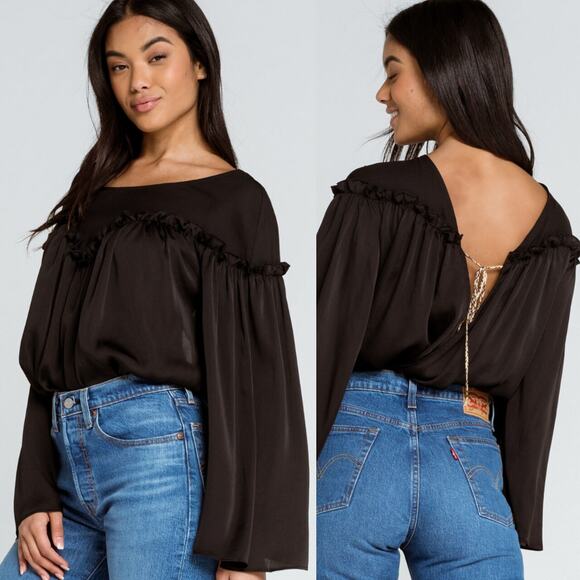 NWT Free People Intimately She's a Natural Bodysuit in Black Size Small - Picture 1 of 15